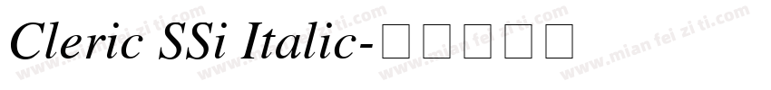 Cleric SSi Italic字体转换